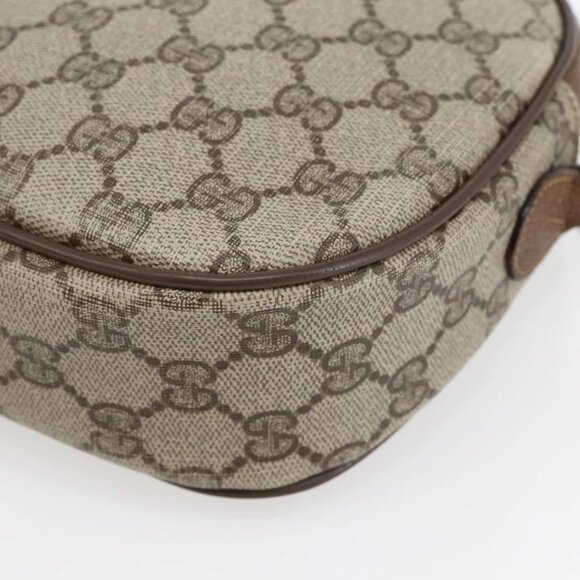 GUCCI GG Supreme Web Sherry Line Clutch Bag PVC Beige Gold 89 01 034 Auth 147495 - Picture 12 of 16